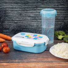 ROYALFORD | Lunch Box With Water Bottle Assorted Colors - Portable Design Perfect Lock with Seal System to Avoid Spillage|Travel Safe|Compact lids with High Grip Clips|Ideal for Office, Picnic, Outings & More | RF4396