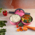 ROYALFORD | Double Layer Lunch Box Assorted Colors - Leak-Proof & Airtight Lid Food Storage Container, High-Quality | RF4673