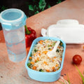 ROYALFORD | Lunch Box With Water Bottle Assorted Colors - Portable Design Perfect Lock with Seal System to Avoid Spillage|Travel Safe|Compact lids with High Grip Clips|Ideal for Office, Picnic, Outings & More | RF4396