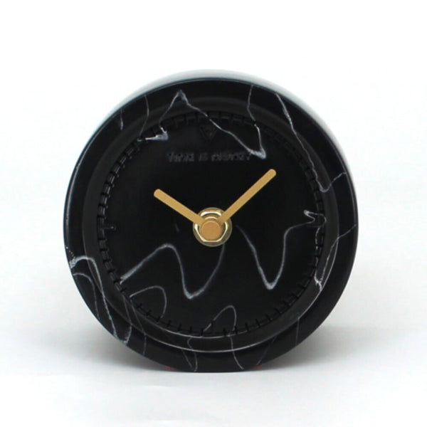 DANUBE | Silas Round Shape Table Clock Black 10.7x10.7x6.9cm | 290104200349