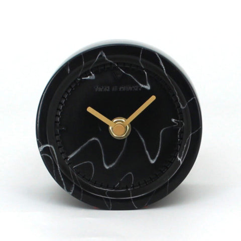 DANUBE | Silas Round Shape Table Clock Black 10.7x10.7x6.9cm | 290104200349