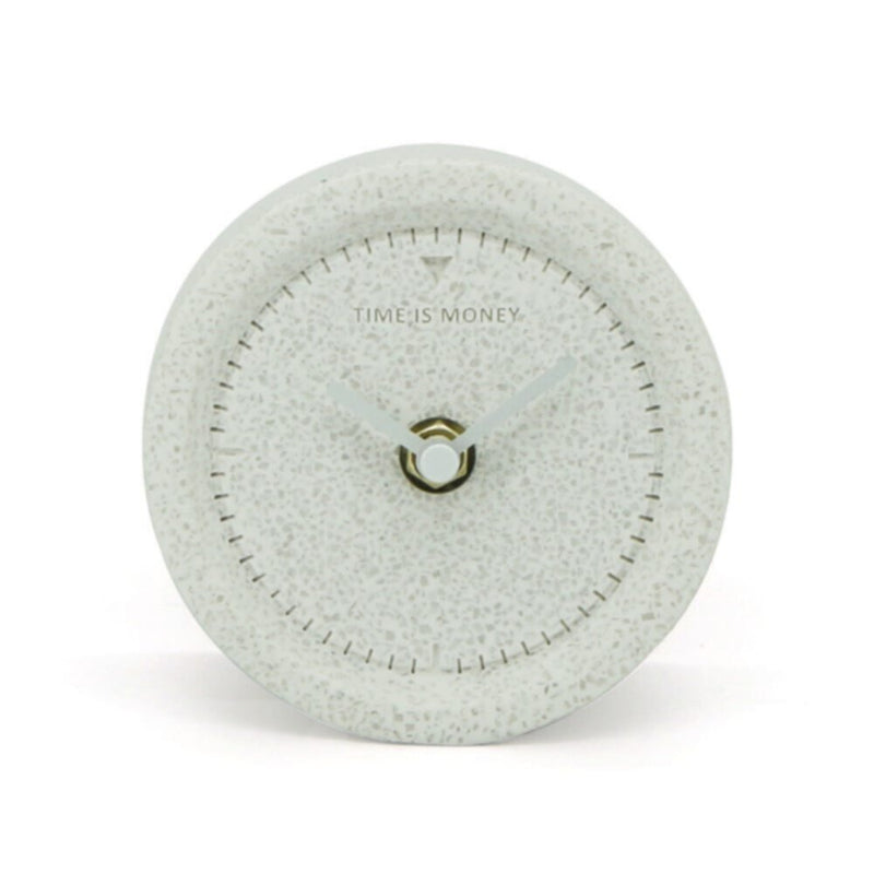 DANUBE | Silas Round Shape Table Clock- White | 290104200350