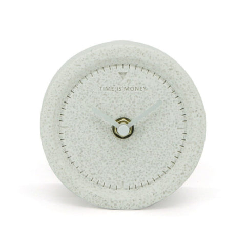 DANUBE | Silas Round Shape Table Clock- White | 290104200350