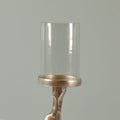 DANUBE | Arianna Twisted Pillar Candle Holder 10x10x58 cm- Silver | 290104600811