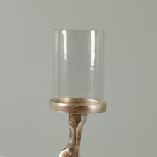 DANUBE | Arianna Twisted Pillar Candle Holder 10x10x58 cm- Silver | 290104600811