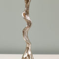 DANUBE | Arianna Twisted Pillar Candle Holder 10x10x58 cm- Silver | 290104600811