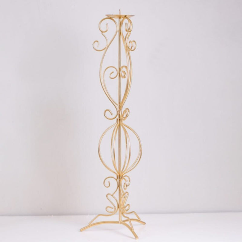 DANUBE | Arianna Classical Pillar Candle Holder 21.25x21.5x46.25 cm - Gold | 290104600816