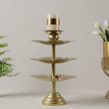 DANUBE | Arianna Lotus Pillar Candle Holder- Gold 1369 | 290104600819
