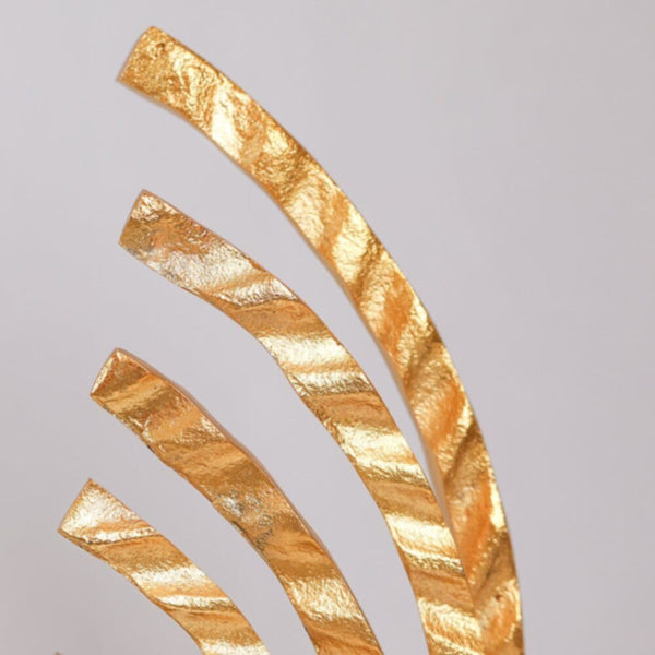 DANUBE | Arianna Bird Feather Candle Holder- Gold & Black | 290104600821
