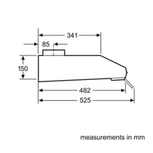 BOSCH | Professional Serie 4 Built-Under Cooker Hood 60 cm Stainless steel | DHU665CGB