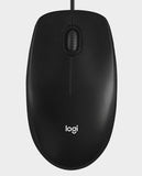 LOGITECH | M100 Corded Mouse Black USB | 910-006652