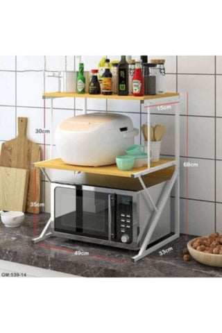 2 Layer Kitchen Storage Rack Brown | 539 14