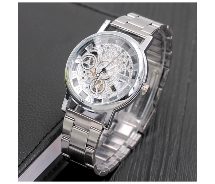 FLLi 18k Gold Plated Machinery Design Watch - Silver | JPL2739