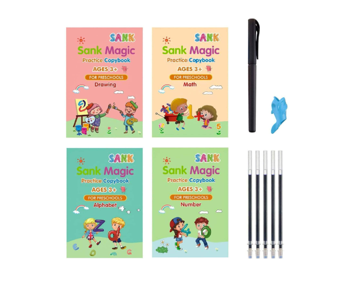 FN-Sank Magic 4 Piece Practice Copybook for Kids with Pen | JPJ8106