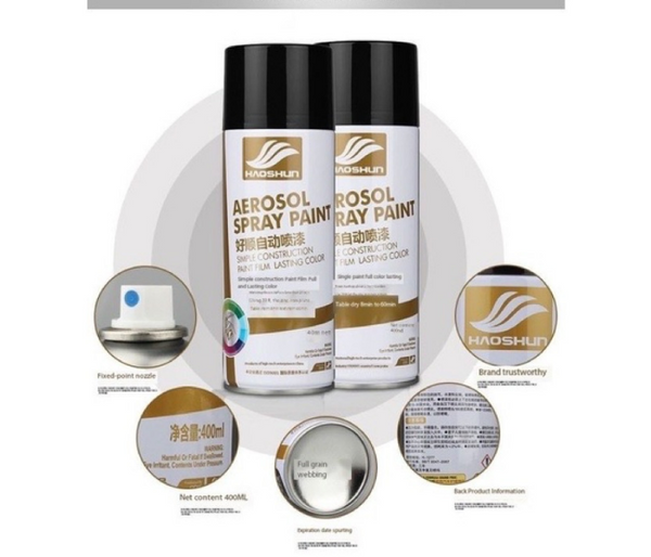 HAOSHUN | High Quality Aerosol Spray Paint High Temperature 450ML - Black | JPL5983