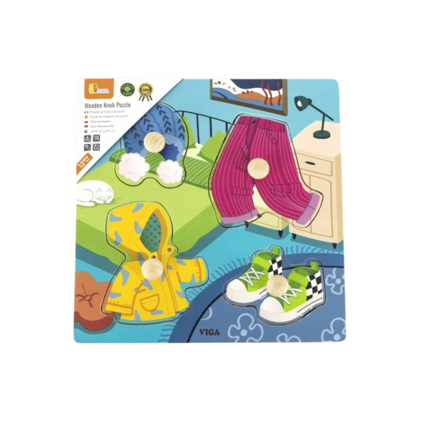 VIGA | Wooden Knob Puzzle Clothes | 44599