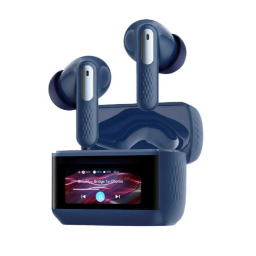 PROMATE | TWS -ANC-ENC With Smart IPS Touch Display Earphones Blue | ARIX.BLUE