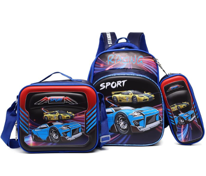 STARGOLD 3-Piece School Backpack Set 12 Inch For Boys Backpack Plus Lunch Bag Plus Pencil Case - SG-BP224 Navy | JPO6353