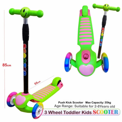 Beautiful 3 Wheel Toddler Kids Scooter Green | 301 g