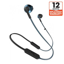 JBL | T205BT Pure Bass Wireless Metal Earbud Headphones with Mic - Blue
