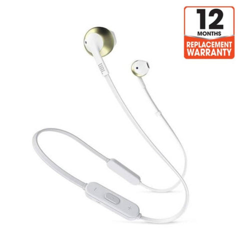JBL | Pure Bass Wireless Metal Earbud Headphones with Mic - Gold | T205BT