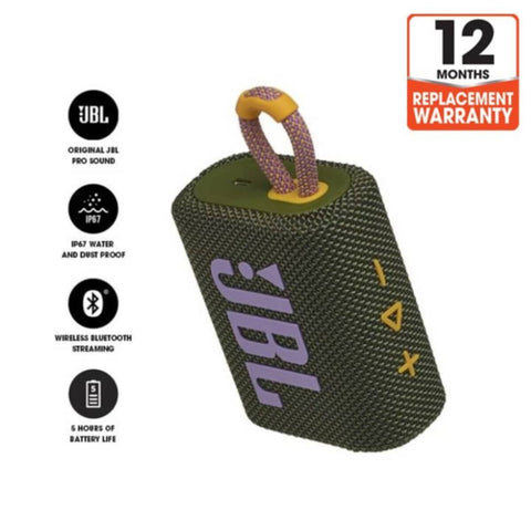 JBL | GO 3 Bluetooth Portable Speaker - Green