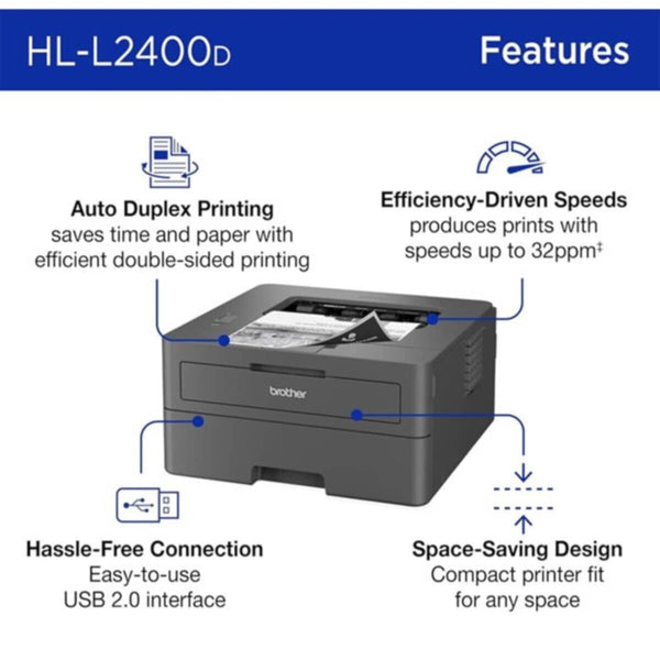 BROTHER | Mono Laser Printer | HL-L2400D