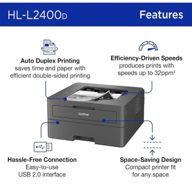 BROTHER | Mono Laser Printer | HL-L2400D