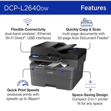 BROTHER | Mono Laser 3-in-1 Printer Wireless | DCP-L2640DW