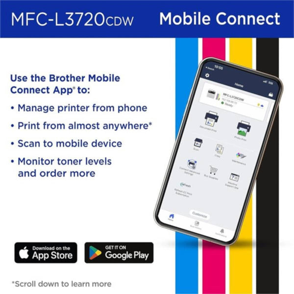 BROTHER | Color LED All-in-One Laser Printer | MFC-L3720CDW