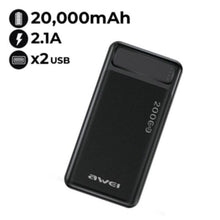 AWEI | Power Bank 20000Mah Black | P6K
