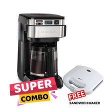 HAMILTON | Beach Front-Fill 12 Cup Programmable Coffee Maker with Swing-Out Basket | 46310-ME