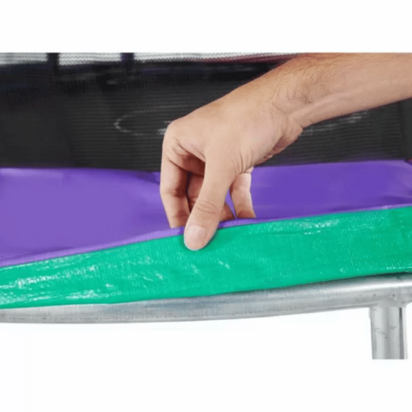 PLUM | 6Ft Junior Plus Springsafe Tramp & Enclosure - Blue/Green & Pink/Purple(Reversible) | PLU115TOY00104
