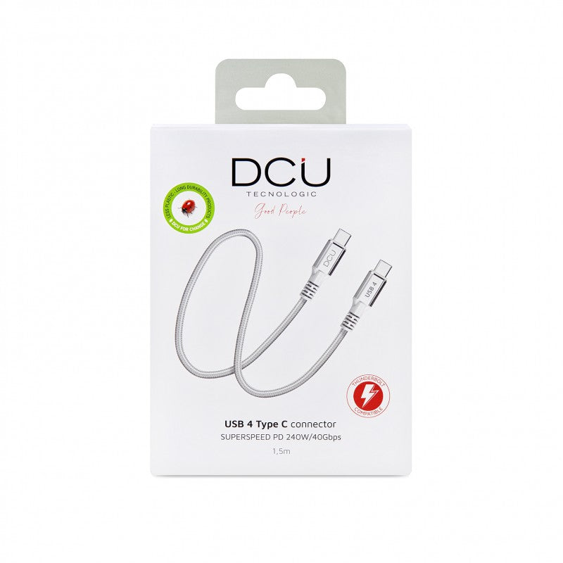 DCU | USB 4 type C cable to USB type C 240W 40G white 1.5m | 30402090