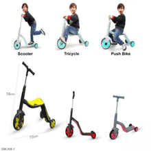 3 in 1 Kids Tricycle with Adjustable Height Red | 306 1 r