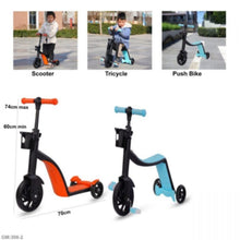3 in 1 Kids Tricycle with Adjustable Height Blue | 306 2 b