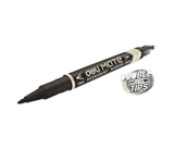 DELI | Permanent Marker, Double Tips, Pack of 12, Black, Versatile for Writing, Marking, and Drawing - EU10420 | JPO6604