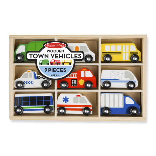 MELISSA & DOUG | Wooden Town Vehicles Set 3+ Years | 46003170