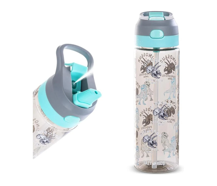 Eazy Kids -Dinosaur Tritan Water Bottle With Spray 750ml - Grey - EZ-WBTT750SWSP-DIEXP | JPO6508
