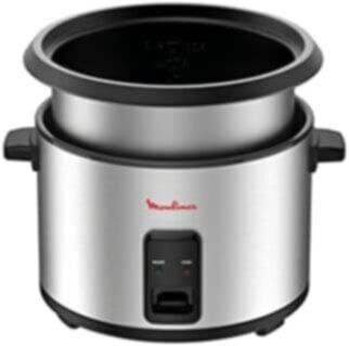 MOULINEX | Easy Rice Cooker 700W 1.8Ltr 10 Cups Capacity Silver-Black | MK123D27