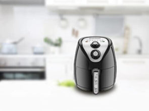 BLACK + DECKER | Air Fryer Aero fry 1500W 2.5Ltr 800g Black/Silver | AF200-B5