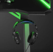 DRAGONWAR | Pro-Gaming Desk-RGB Light Effect + Wireless Phone Charger Black | GT-006-V3