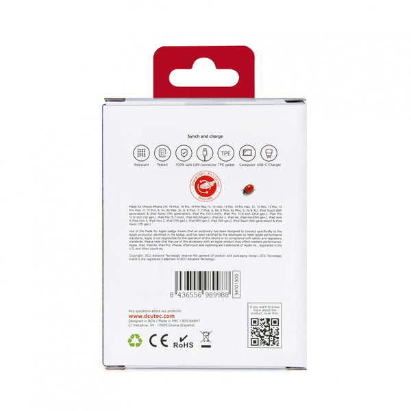 DCU | USB Type C to Lightning cable 1m for iPhone iPad iPod | 34101300