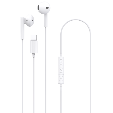 DCU | Earphones USB TYPE C STEREO white | 34151010