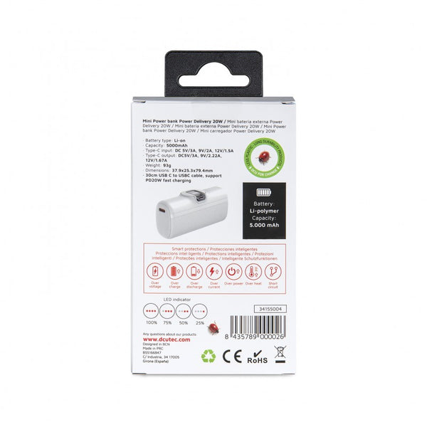 DCU | Mini Power Bank 5.000mAh PD20W white | 34155004