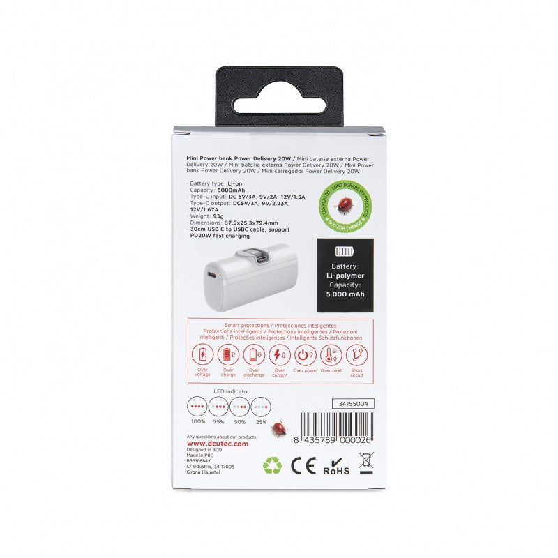 DCU | Mini Power Bank 5.000mAh PD20W white | 34155004