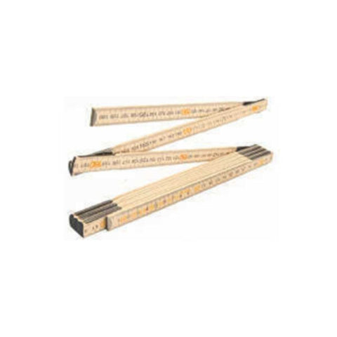 TOLSEN | Wood Folding Ruler 2m | Metric & Inch Industrial | 35046