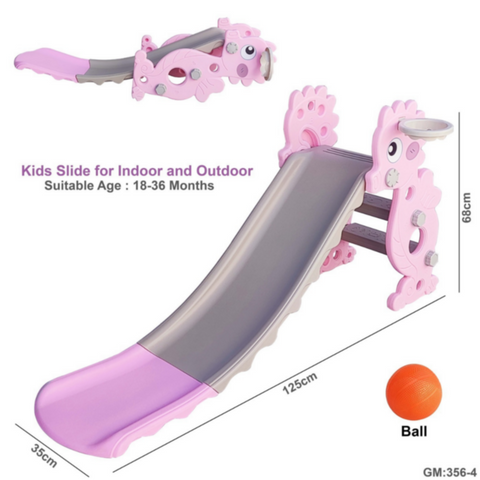 Kids Slide for Indoor and Outdoor - Durable & Fun Activity for Toddlers Pink | 356-4-p