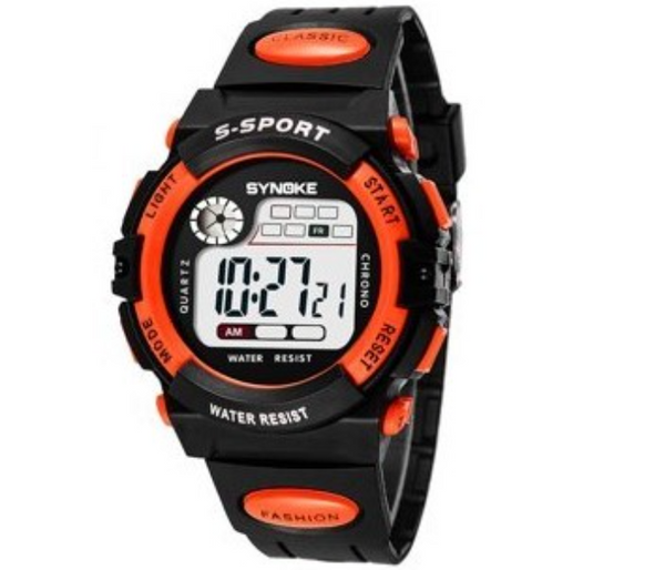 E-Shock Kids Watch Boys Girls LED Watch Digital Electronic Casual Sports Watch-Orange | JPJ8099