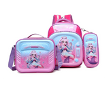 STARGOLD 3-Piece School Backpack Set 12 Inch For Girls Backpack Plus Lunch Bag Plus Pencil Case - SG-BP224 Pink | JPO6354